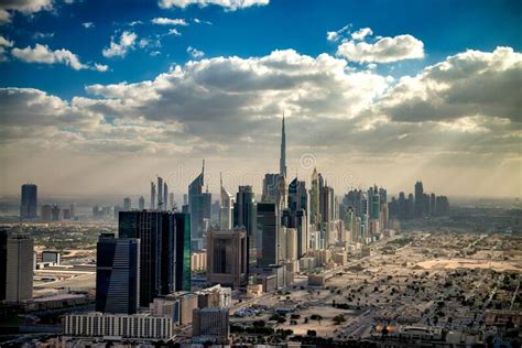 Dubai Uae December 10 2016 Aerial View Of Downtown Dubai From