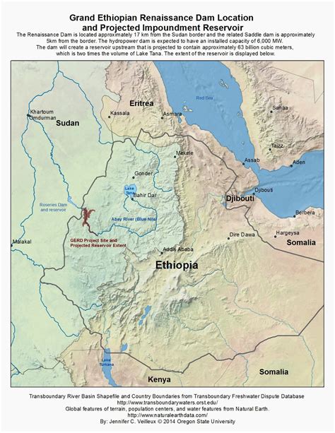 The Way Of Water Map Of Grand Ethiopian Renaissance Dam Location And