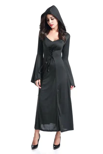 Sexy Black Witch Costume Halloween Adult Cosplay Dress Fancy Dress