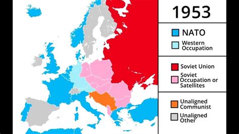 Cold War Map Of Europe Maping Resources
