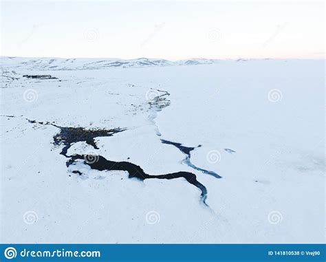 Winter Landscapefrozen Lake On A Clear Winter Day Stock Photo Image