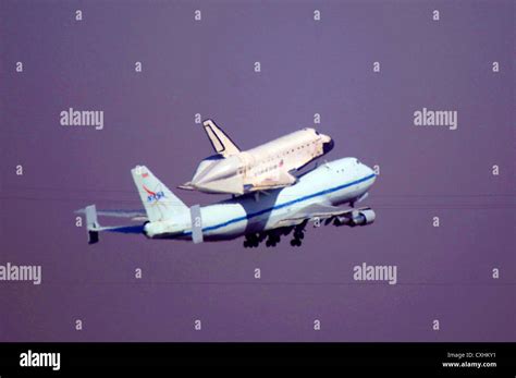 Nasas Space Shuttle Endeavour Perched Atop A Modified Boeing 747 100