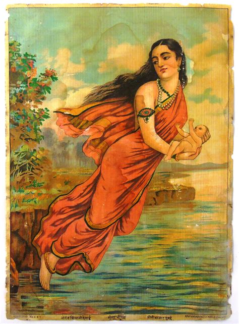 Apsara Celestial Nymph Urvashi And King Pururavas Raja Ravi Varma