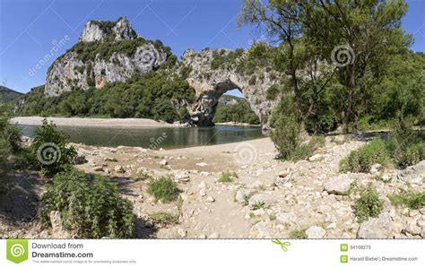 Pont D Arc In Southern France Europe Stock Image Image Of Famous