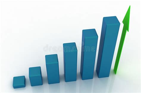 3d Growing Business Graph Stock Illustration Illustration Of Arrow