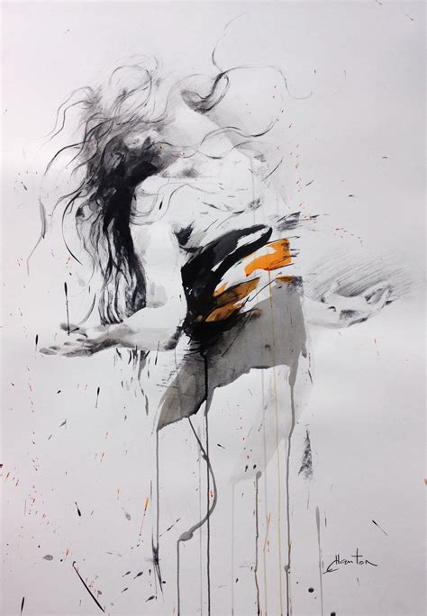 Ewa Hauton 100x70cm Ink On Paper Danse Art Painting Art