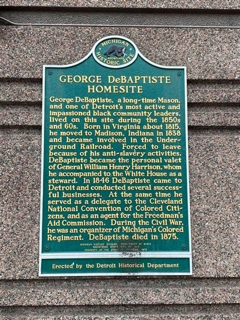 George Debaptiste Homesite Historical Marker