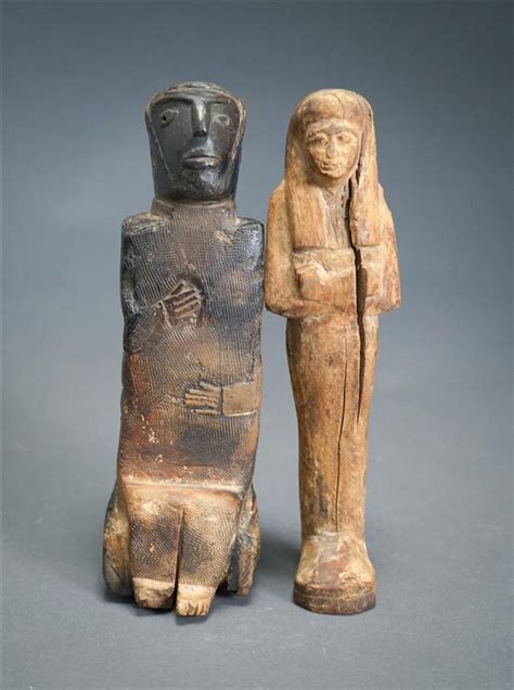Lot Two Carved Effigies