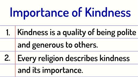 Importance Of Kindness Essay 10 Lines Importance Of Kindness Essay