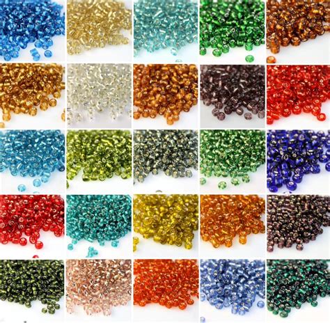 100g Silver Lined Glass Seed Beads 110 2mm 80 3mm 60