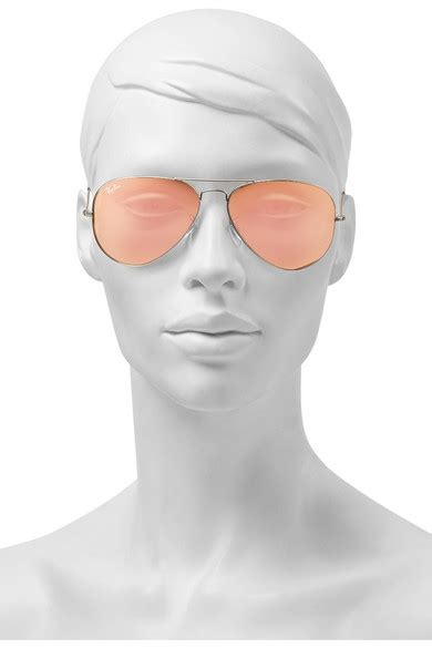 Ray Ban Aviator Silver Tone Mirrored Sunglasses Net A Porter
