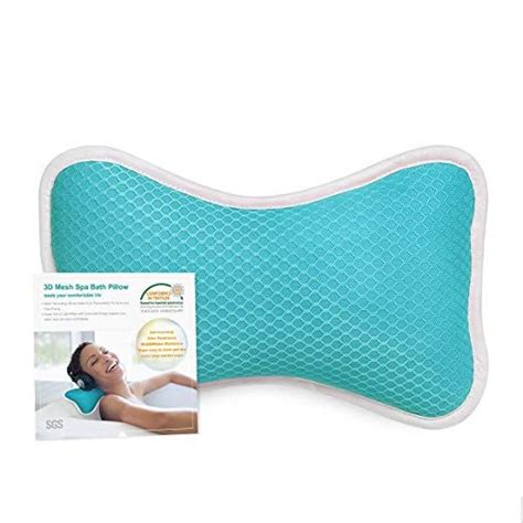 Non Slip Bath Pillow With Suction Cups Supports Neck And Shoulders Home Spa Pillows For Bathtub