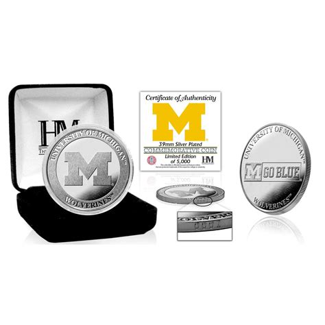 Officially Licensed Ncaa Silver Mint Coin Michigan Wolverines