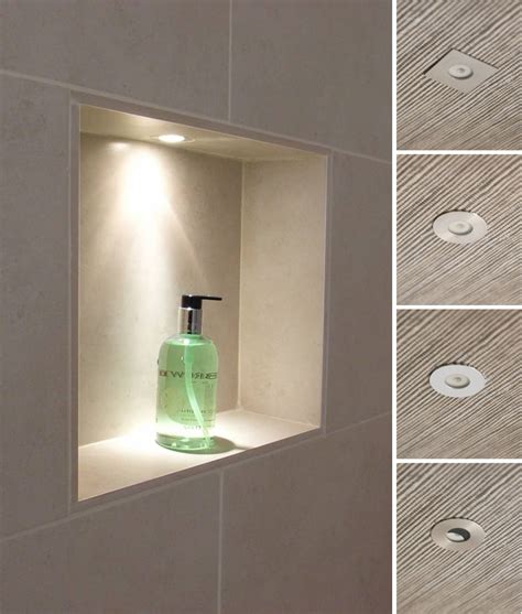 Small Recessed Ip65 Niche Light Featuring A Shallow Profile In Brushed