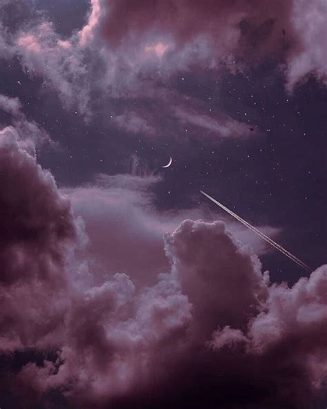Pink Purple Stars Moon Shooting Star Wallpaper With Images