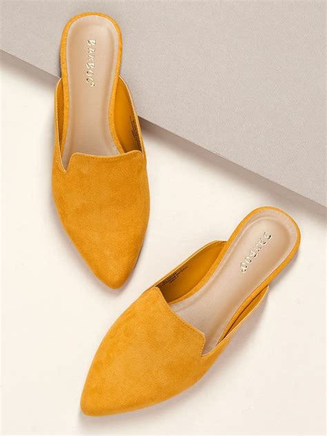 Closed Pointy Toe Mule Style Ballet Slide Flats Check Out This Closed