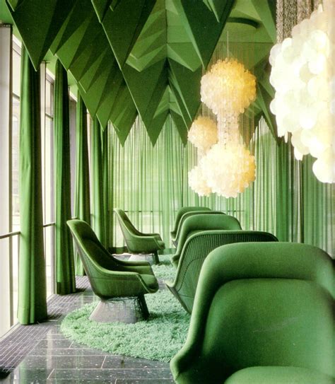 Spiegel Publishing House 1969 Verner Panton Emerald Green Rooms
