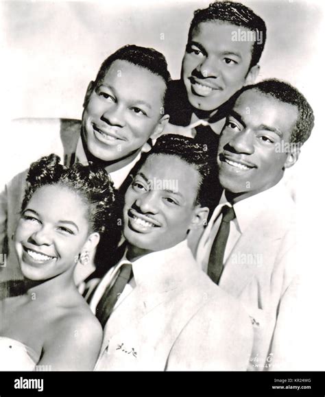 The Platters Promotional Photo Of Us Vocal Group With Zola Taylor At