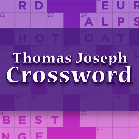 Thomas Joseph Crossword Free Online Game Daily Mail