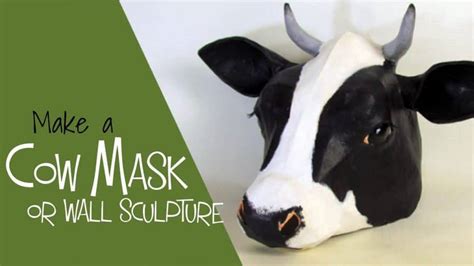 pattern for a paper mache cow mask or wall sculpture ultimate paper mache