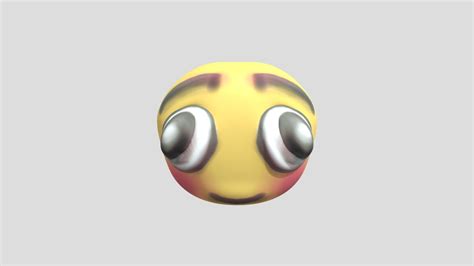 Cursed Flushed Emoji Download Free 3d Model By Melting Moonlight Amber Wang [905ff86