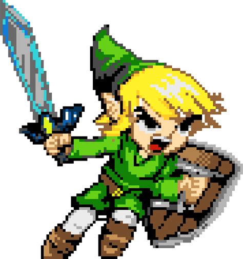 Link Pixel Art 32x32 Peça De Decoração Em Pixel Art Link Zelda No