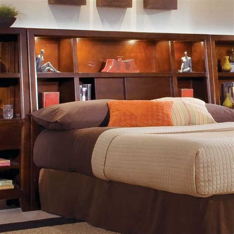 By setting the bed out of dense against the wall, you can arrange additional. 15 Collection of Full Size Headboard Bookcases