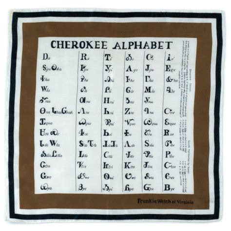 Cherokee Alphabet Scarf · Frankie Welchs Americana Fashion Scarves