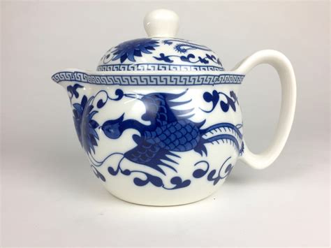 Blue Phoenix Tea Pot Porcelain Teaware Teapot Seven Cups