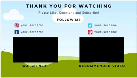 End Screen Youtube Template Mosi