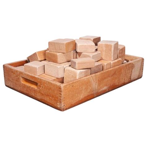 1960s Set Of Large Scale Wooden Building Blocks At 1stdibs