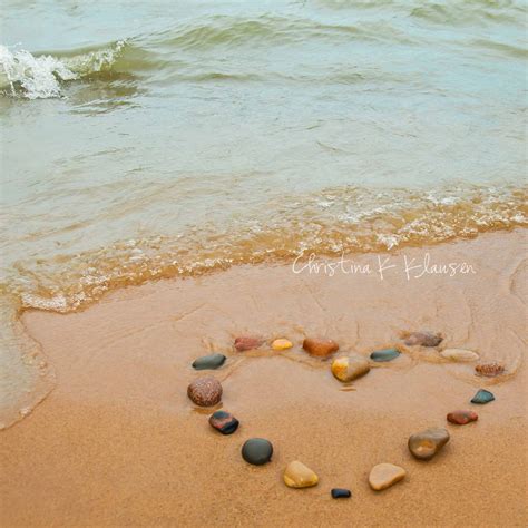 Beach Photo Heart Stones Pebbles Beach Sand Heart Love