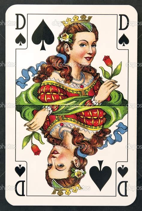 Playing Card Queen Playing Cards Art Vintage Playing Cards Card Art