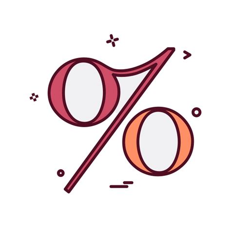 Vector Design De Porcentagem ícone Png Vetor Projeto Percentagem
