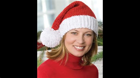 How To Crochet Santa Hat Video One Youtube