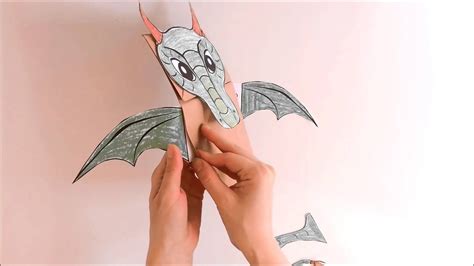 How To Make A Dragon Paper Bag Puppet Youtube