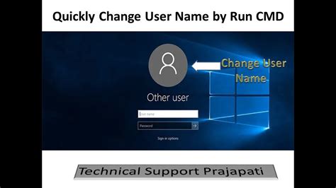 How To Change User Name Using Command Prompt Windows 10 Youtube