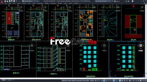 5 Floors Apartment Building 2 Units Each Floor 10 20 Sq Dwg