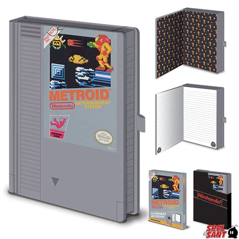 Nintenso Nes Metroid Cartridge Premium A5 Notebook Spel And Sånt The