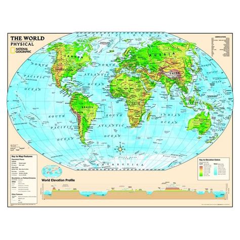 Physical Series World Map National Geographic Maps National