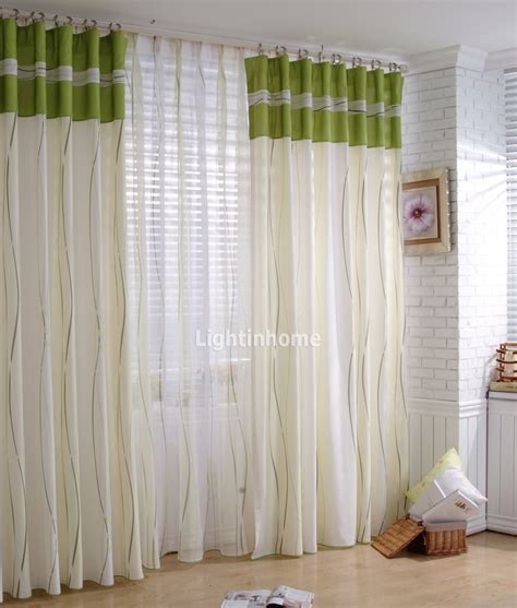 Green And White Striped Curtains Furniture Ideas Deltaangelgroup
