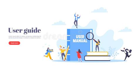 User Manual Guide Book Flat Style Design Vector Illustration Stock