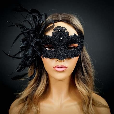 Lace Mask Black Lace Masquerade Mask Mask With Exquisite Etsy Lace Masquerade Masks Masks