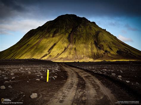 National Geographic Mountain Iceland Dirt Road Hd Wallpapers