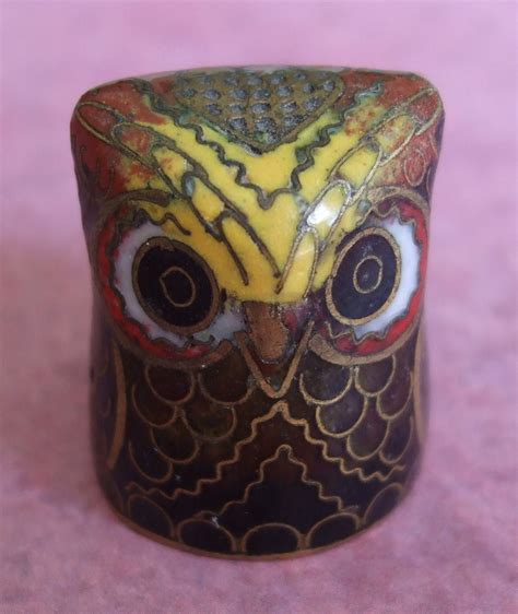 Thimble With Enamel Owl Thimbles Owl Crafts Sewing Items
