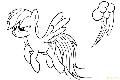 You will discover a nice picture of lovely my little pony. Furious Rainbow Dash Coloring Pages - Cartoons Coloring ...