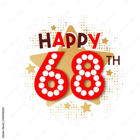 Happy 68th Birthday Stock Vector Adobe Stock