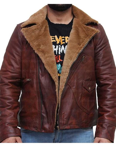 Brown B3 Shearling Jacket Lambskin Leather Bomber Jacket