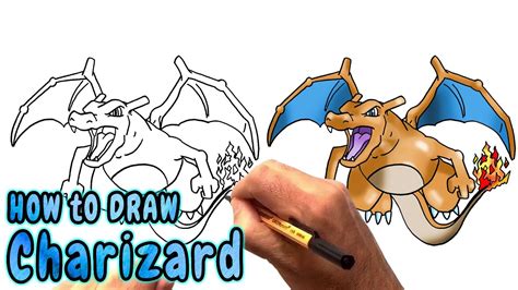 How To Draw Charizard From Pokemon Narrated Youtube