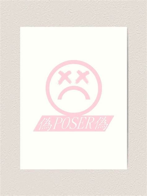 Poser Pink Sad Japanese Anime Aesthetic Art Print By Poserboy